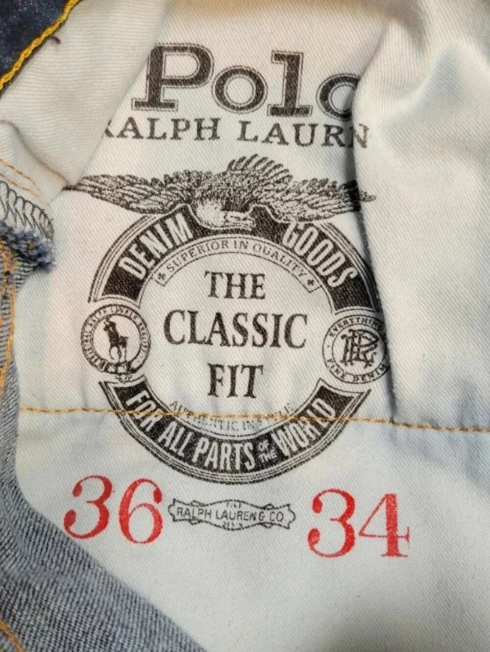 Polo by Ralph Lauren Men’s Relaxed Fit Dark Indigo Jeans
